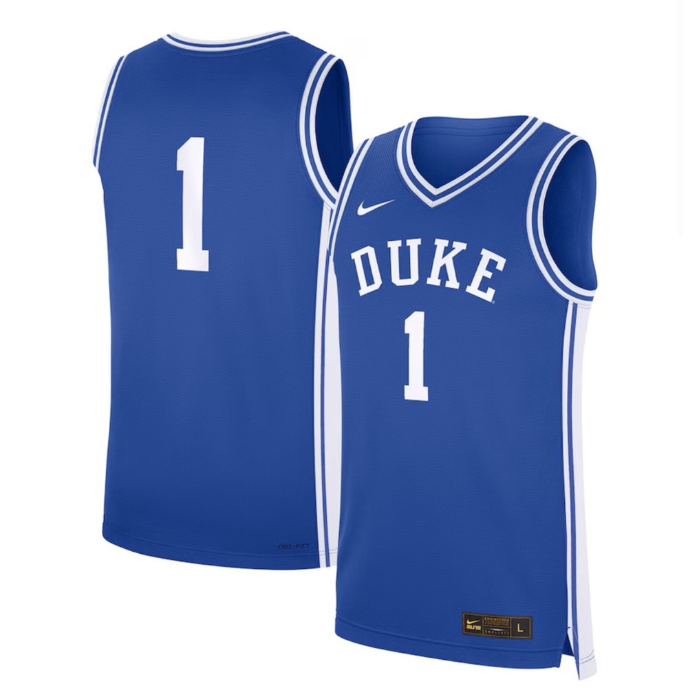 #1 Duke Blue Devils Nike Jersey - Royal